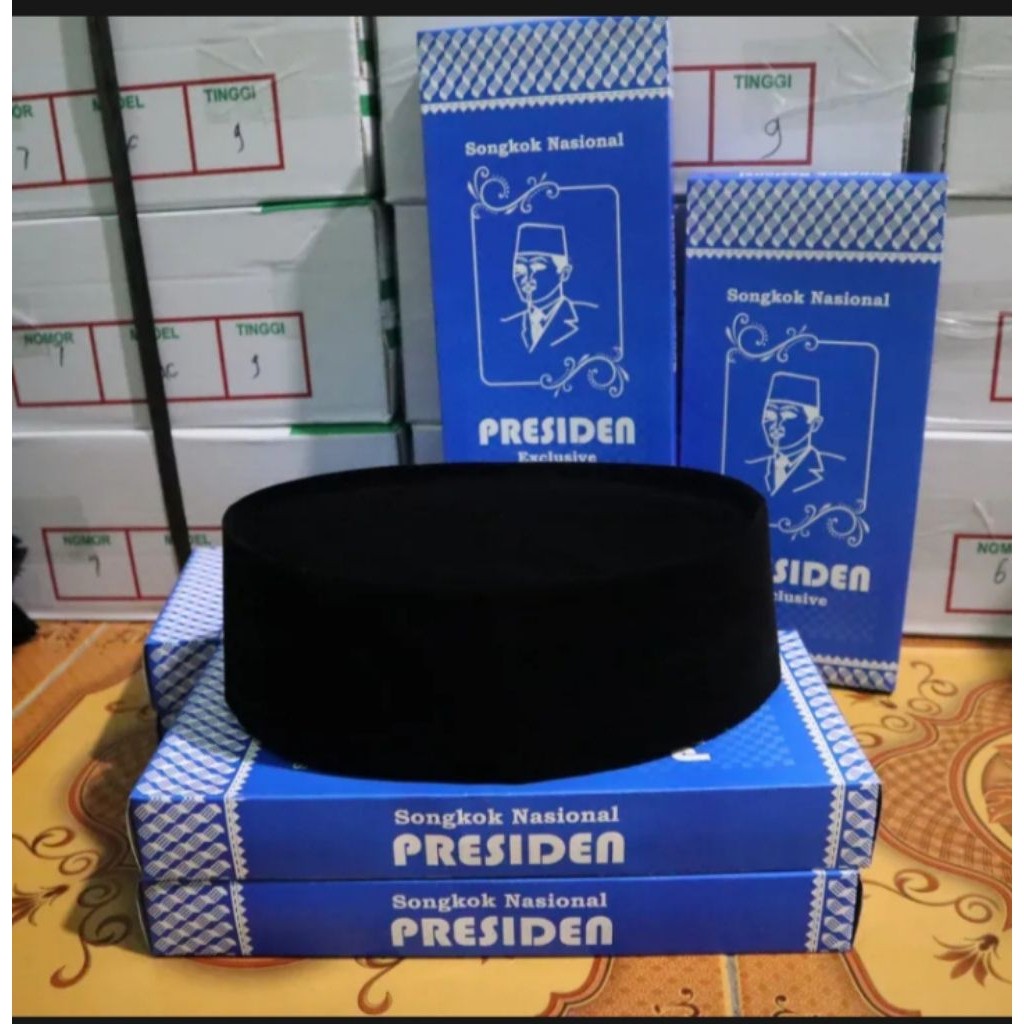 Peci Anak SD,SMP Dan SMA Hitam Songkok Cap Presiden / Peci Songkok Dewasa