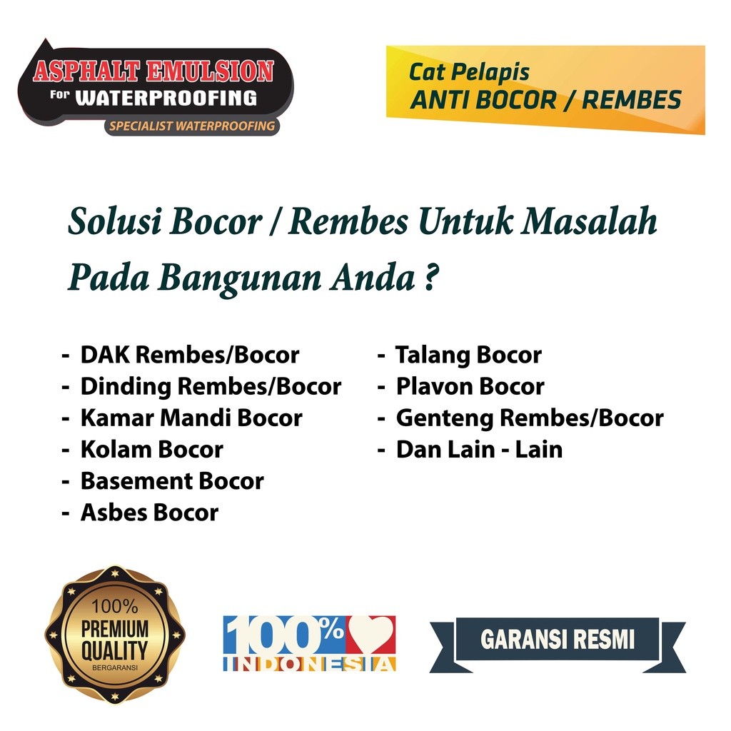 Aspal Cair Anti Bocor Anti Rembes Anti Bocor Dak Cat Pelapis Anti Bocor Anti Bocor Atap 5 Kg