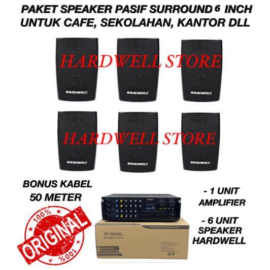 PAKET SPEAKER PASIF SURROUND 6 INCH HARDWELL ORIGINAL ( 6 SPEAKER )