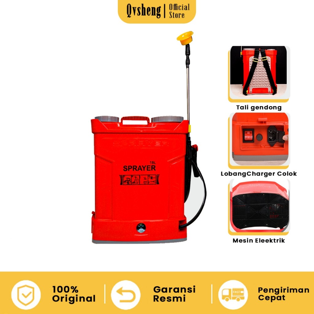 Pressure Sprayer Elektrik - Semprotan Elektrik - Tanaman - 18L - 16L - Merah - Biru - Electric