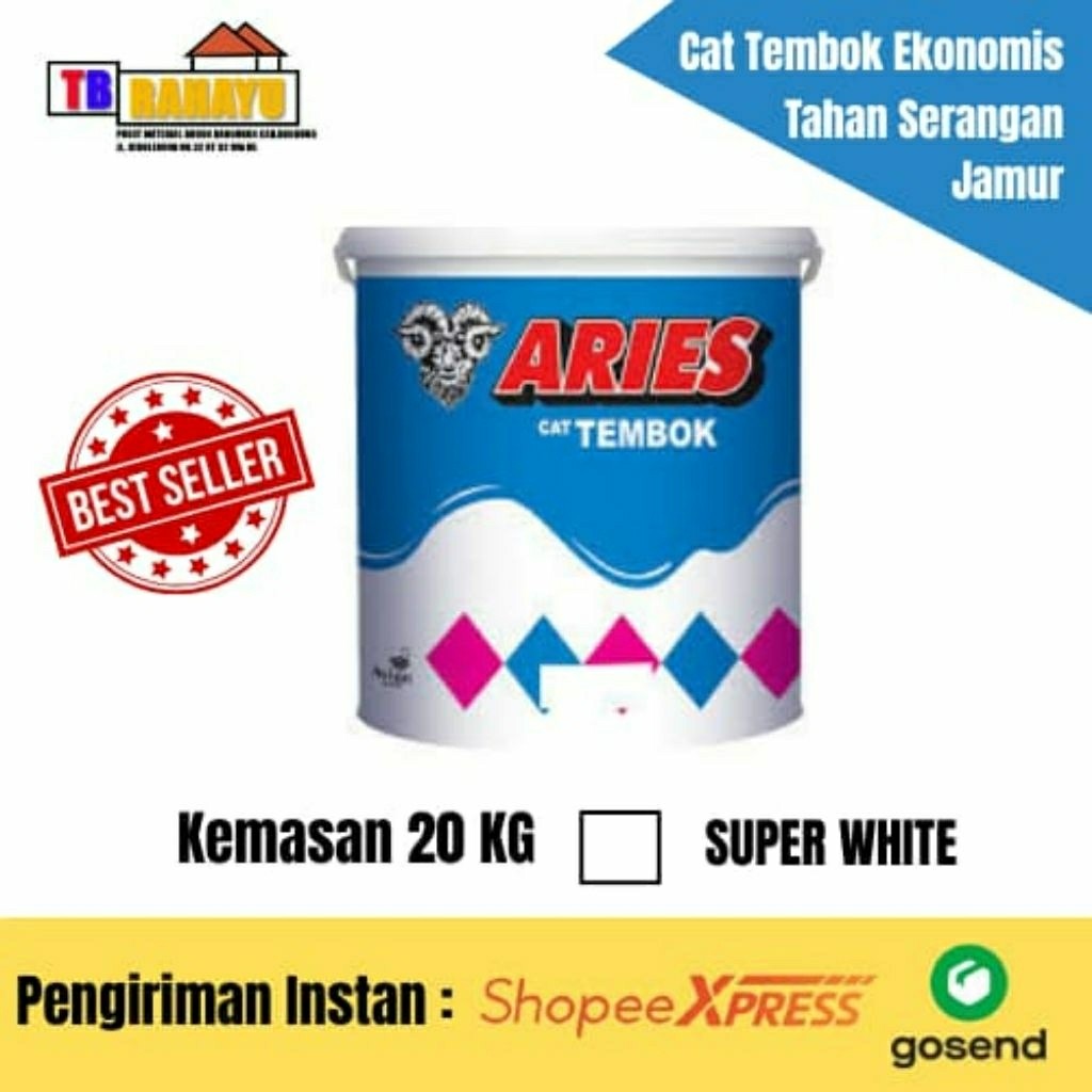 Aries Cat Tembok 20 KG, Cat Aries Cat Tembok 20 KG
