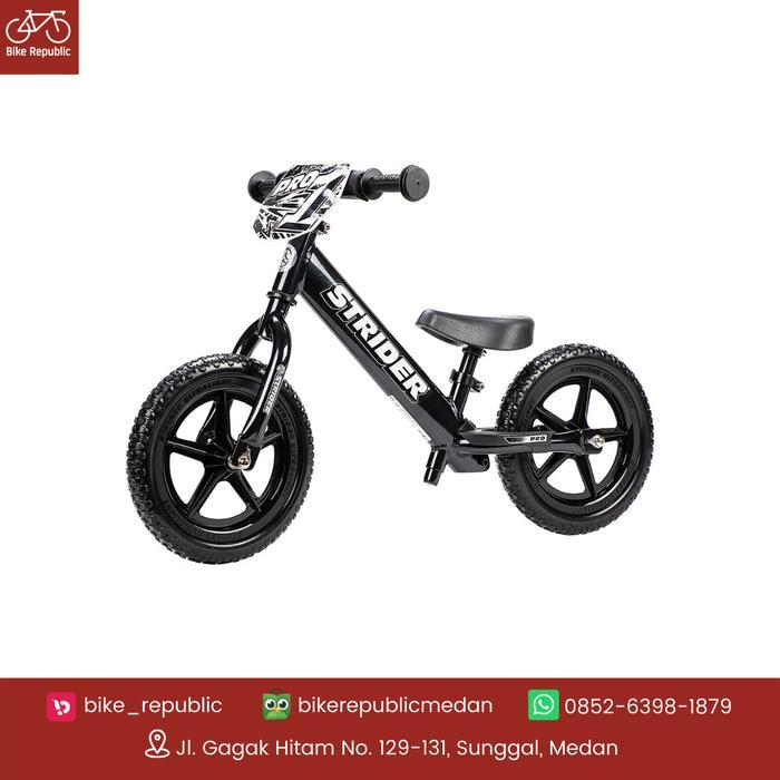 Sepeda Anak - STRIDER 12 PRO BALANCE BIKE - PEARL BLACK