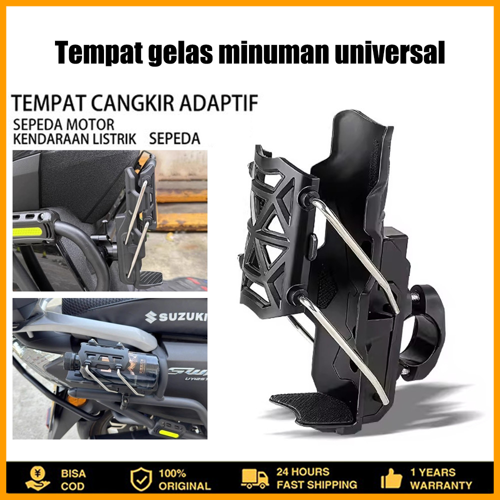 Holder Gelas Motor Tempat Botol Minum Spion Motor Universal Bottle Holder Motor Tempat Botol