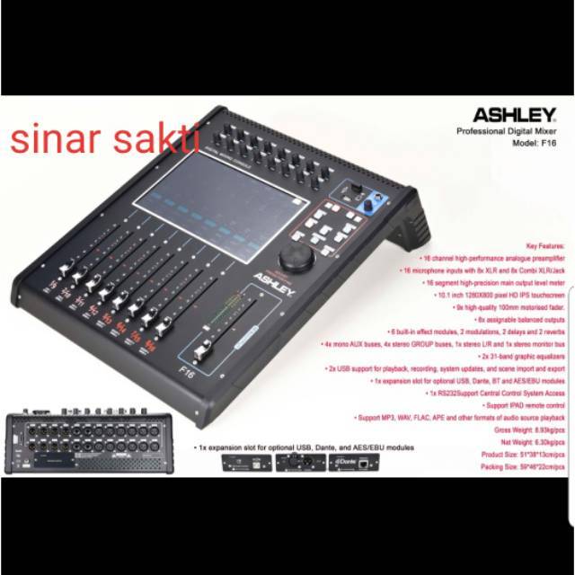 DIGITAL MIXER AUDIO ASHLEY F16/F 16 ORIGINAL GARANSI