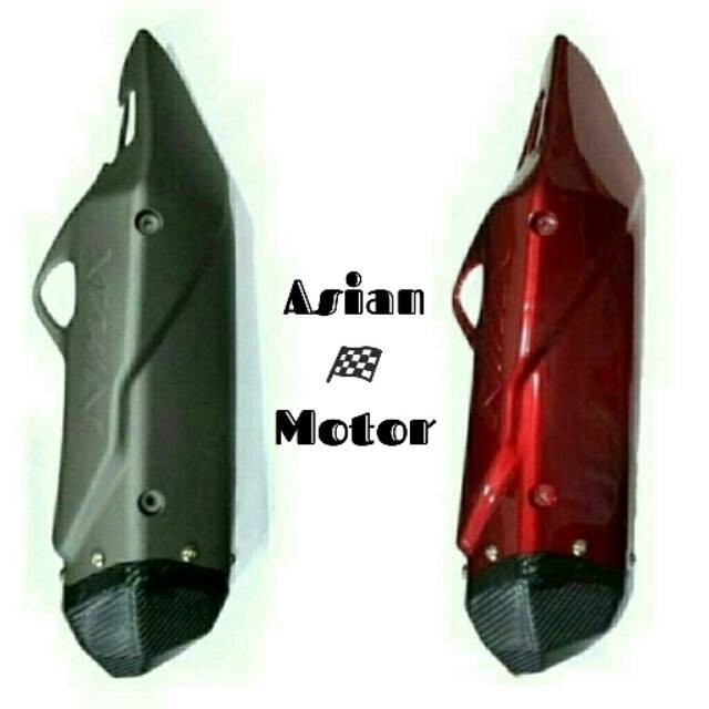 Cover Knalpot Nmax Old 2Tone Carbon/ Pelindung Knalpot Nmax Old 2Tone Carbon