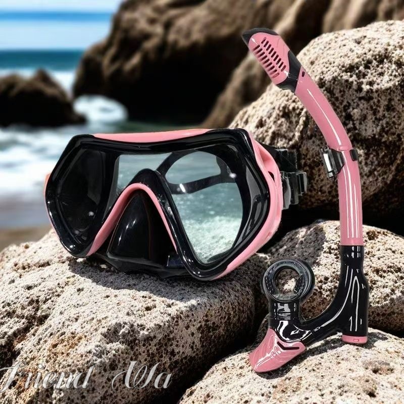 Set Masker Selam (Desain Anti-Kabut) Masker Selam Dewasa Berkapasitas Rendah Set Peralatan Snorkelin