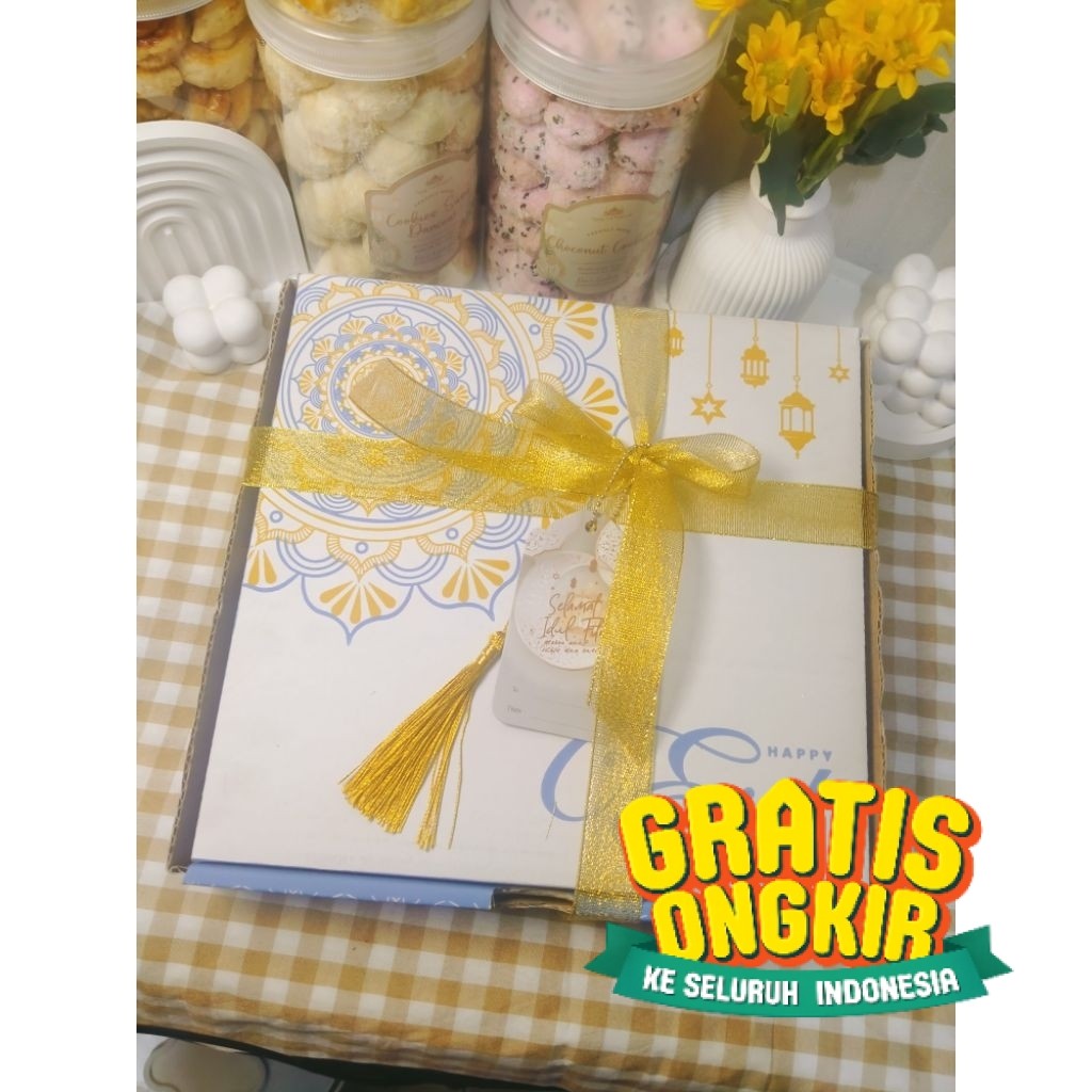 Paket hampers lebaran,kue kering,box isi 4 toples 250gr,/ TERLARIS TERBARU TERKINI 2026