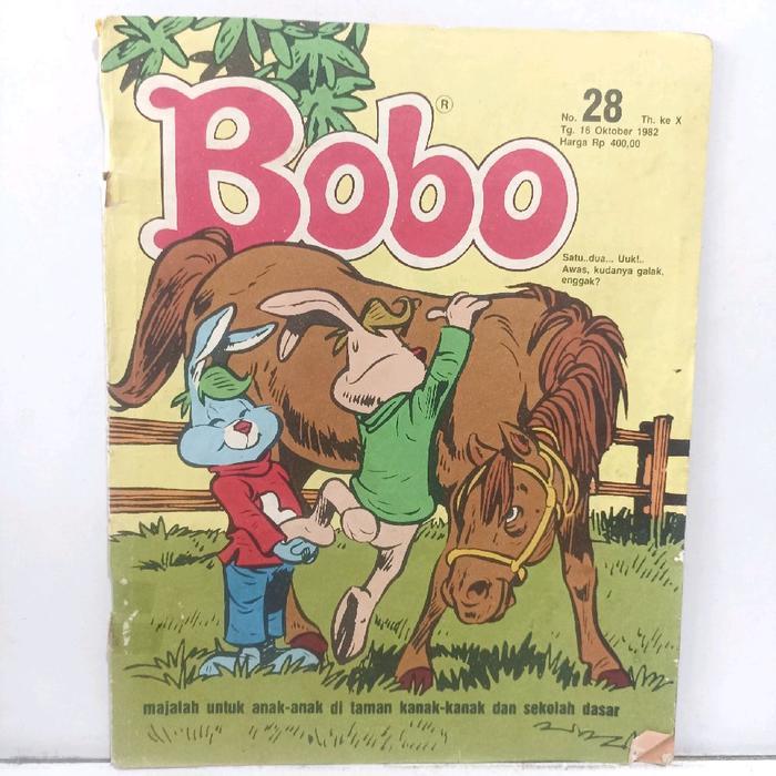 majalah anak jadul langka bobo no 28 th ke X tgl 16 Oktober 1982 komik sisipan Deni manusia ikan