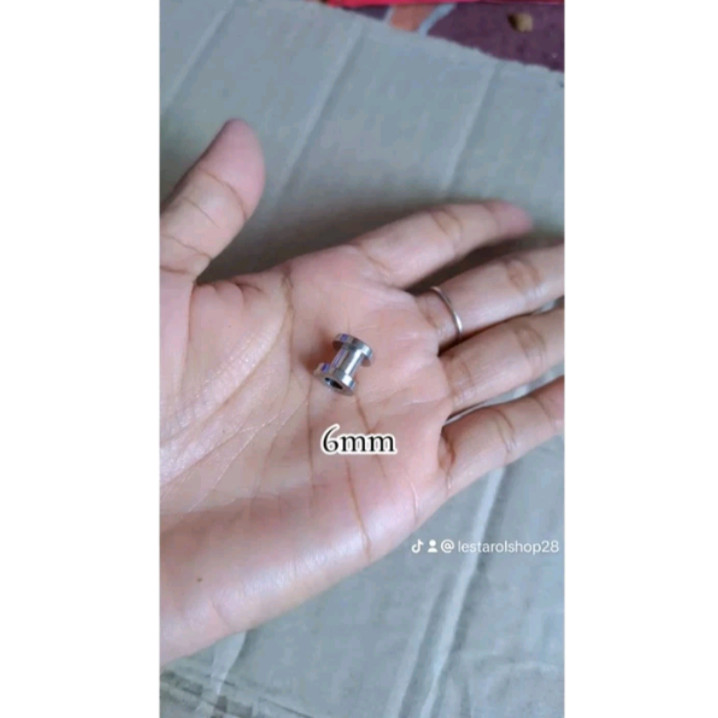 Anting tindik jenis ear plug atau tunnel Ps