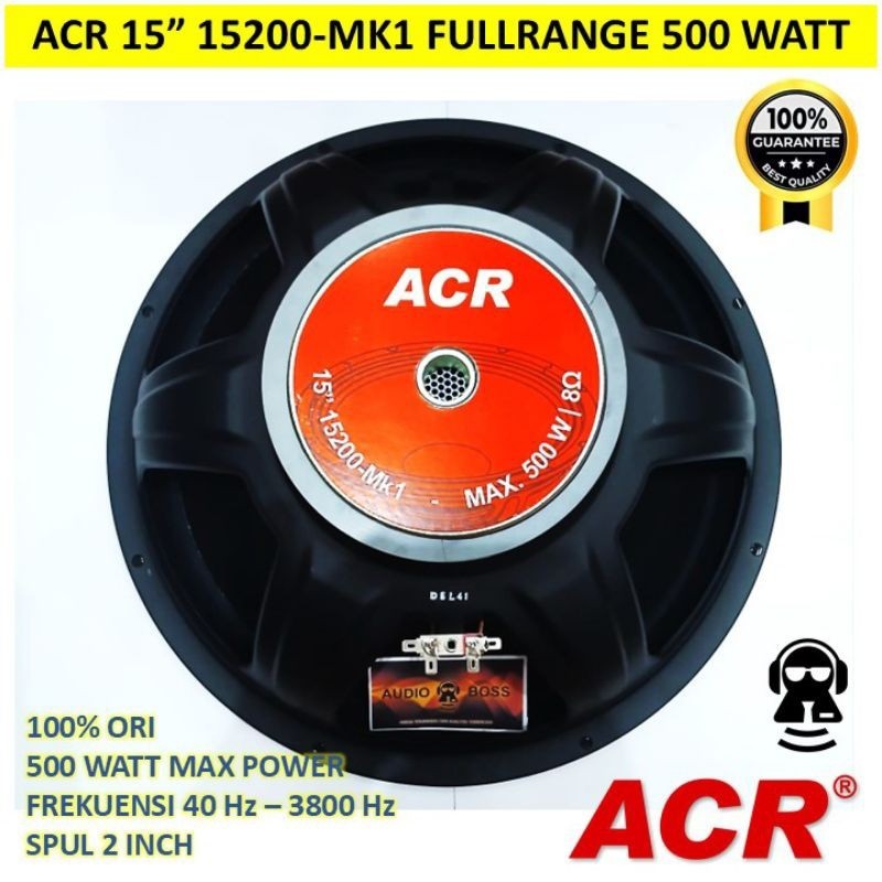 Speaker 15 Inch ACR Full Range 15200 MK1 - 15 Inch ACR Full Range 15200-MK1