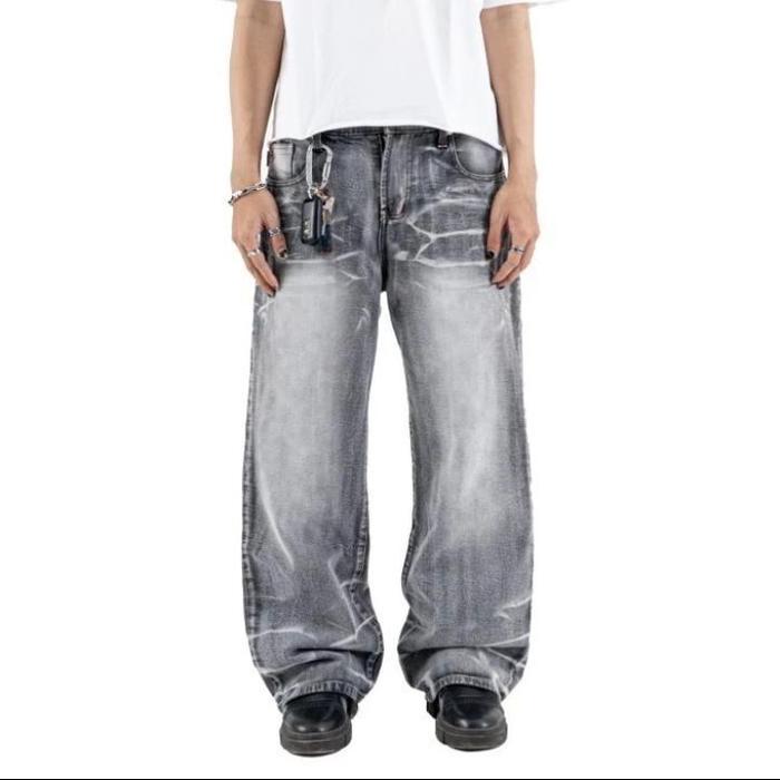 h1 baggy - titanium grey - celana baggy jeans denimtup