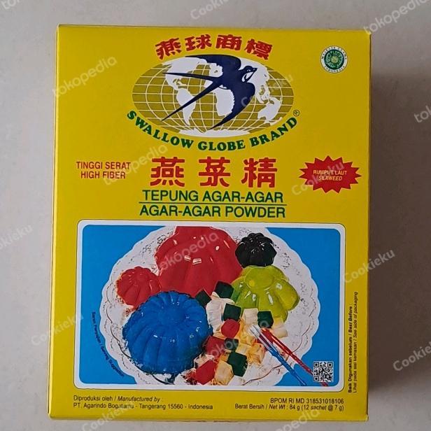 Agar Agar Swallow Globe Plain Putih 1 dus