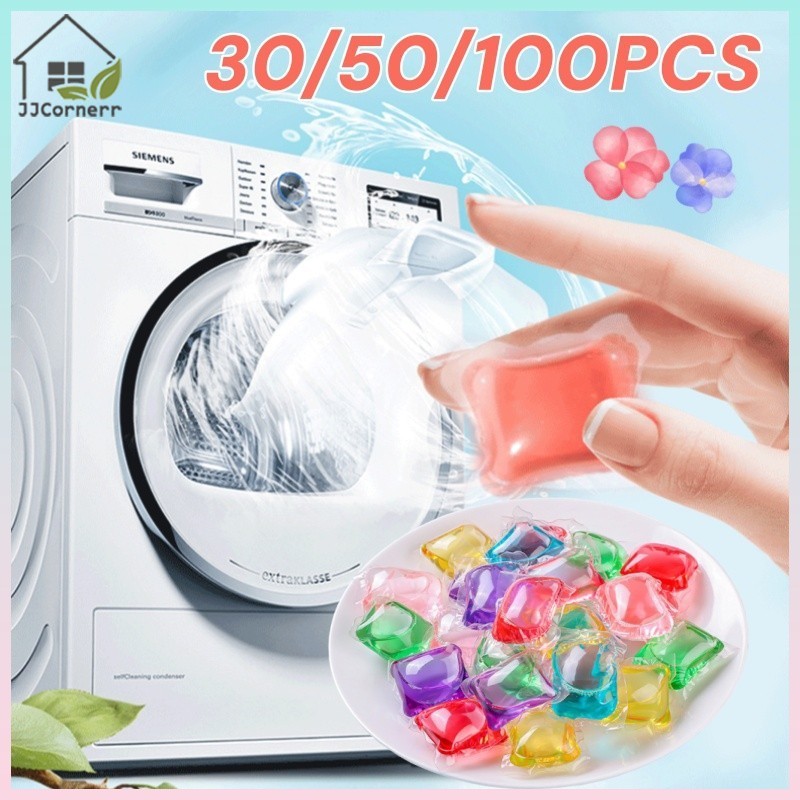 Laundry Gel Ball / Sabun Deterjen Gel Wangi / Sabun Cair Cuci Baju /30/50/100pcs Detergen Pembersih