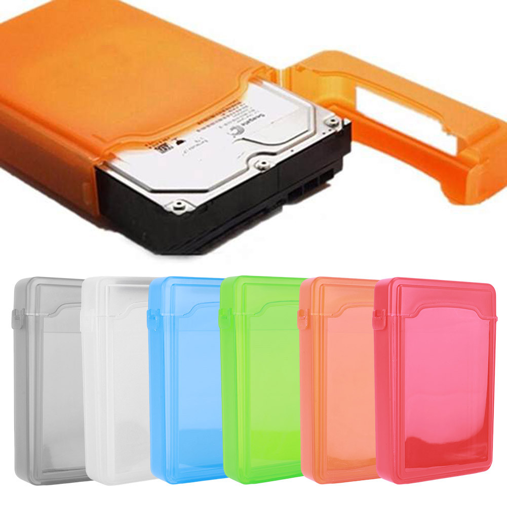 3.5 Inch IDE SATA HDD Caddy Case Dustproof Plastic Portable Hard Disk Protection Case Shockproof HDD