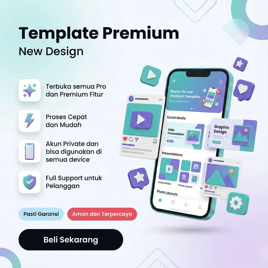 LIFETIME 70.000+ TEMPLATE CANVA PRO ALL FITUR TERMURAH