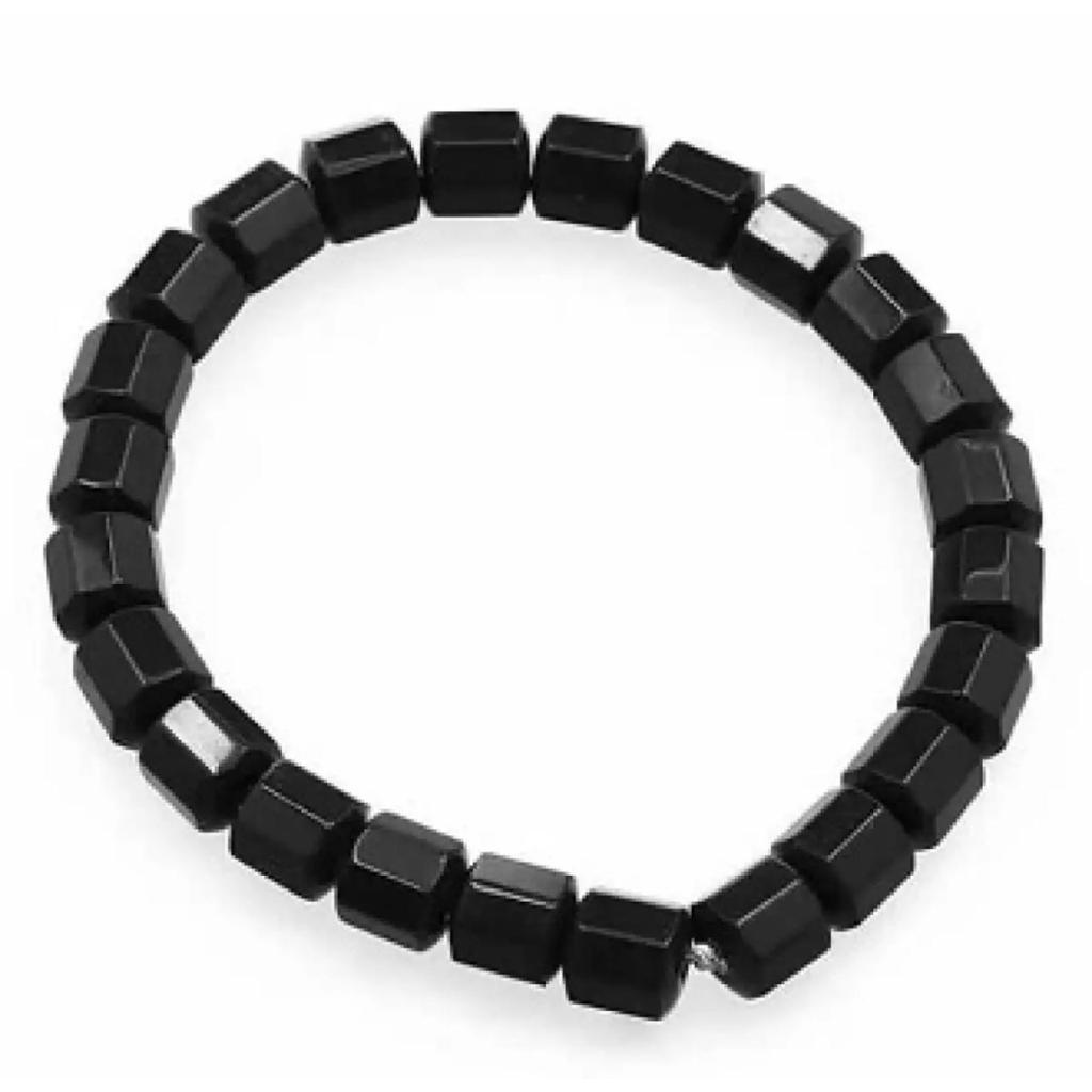 [Bayar di Tempat] Gelang Pria Wanita Gelang Terapi Kesehatan Magnet Blustin/Gelang Black Hematite Ma