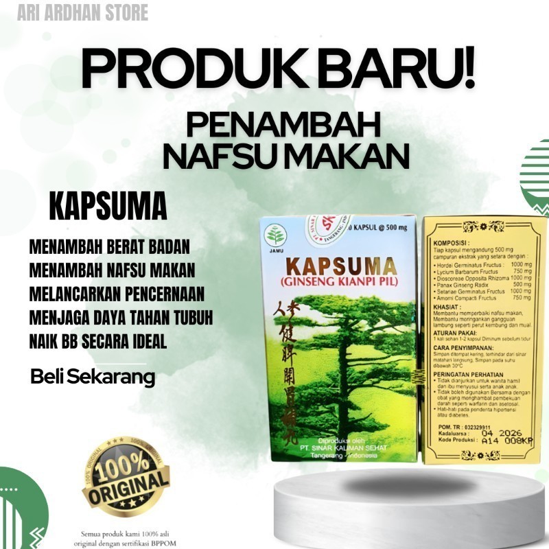 Promo Murah  - ( Kianpi Original ) Kianpi KAPSUMA GINGSENG KIANPI PIL UNTUK NAFSU MAKAN # kianpi ori