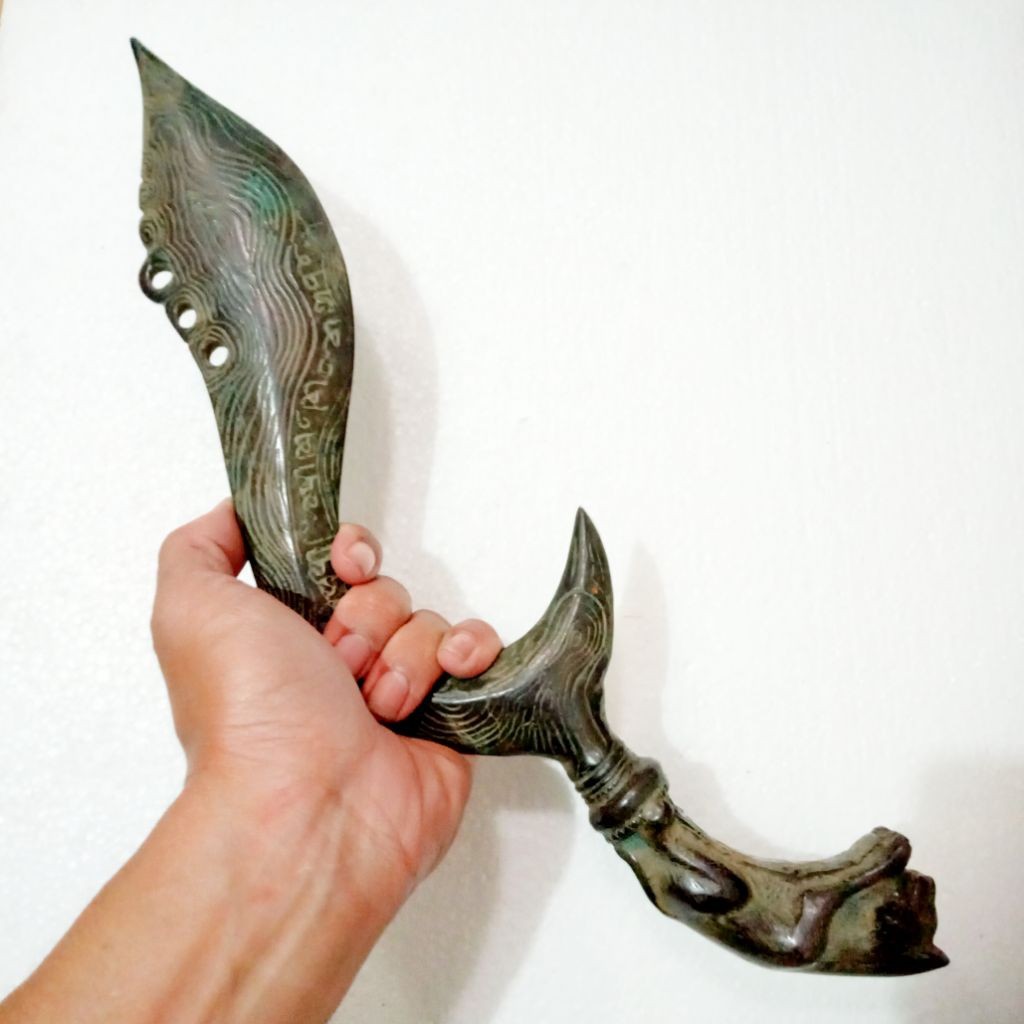 Kujang prabu siliwangi hitam ukuran besar