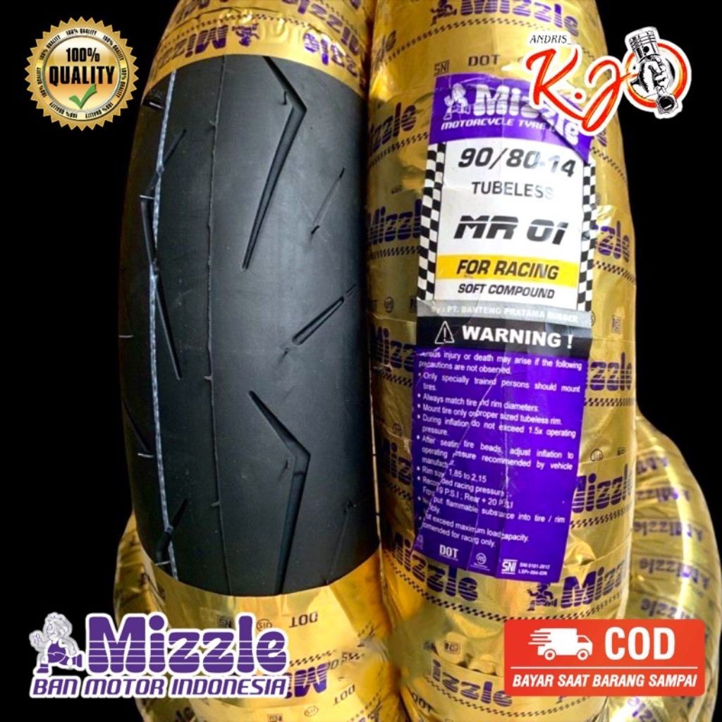 [COD] Ban MR01 Mizzle Matic Softcompound SEPASANG Ring 14 Tubeles