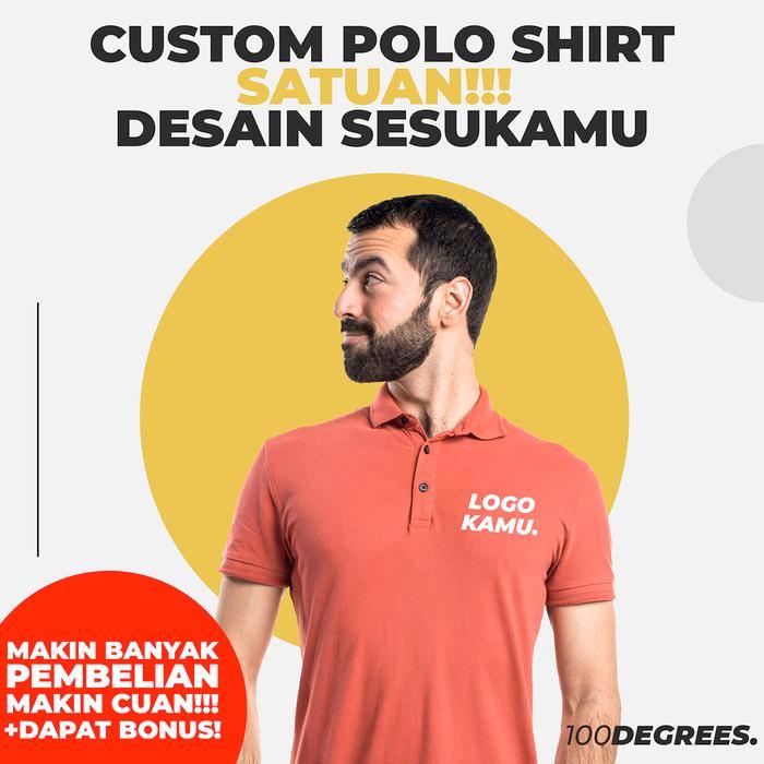 KAOS KERJA POLO SHIRT GOLF CUSTOM DESAIN LOGO BORDIR KOMPUTER SATUAN - Polosan, S