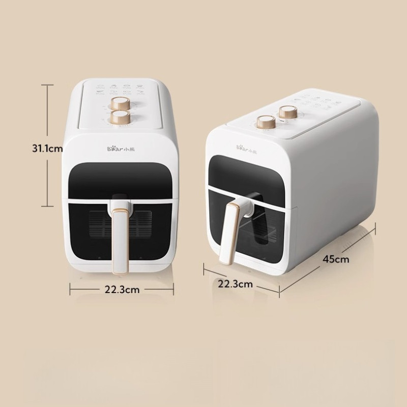 Bear air fryer household largecapacity grilled fish electric oven 6L visual integrated multifunction