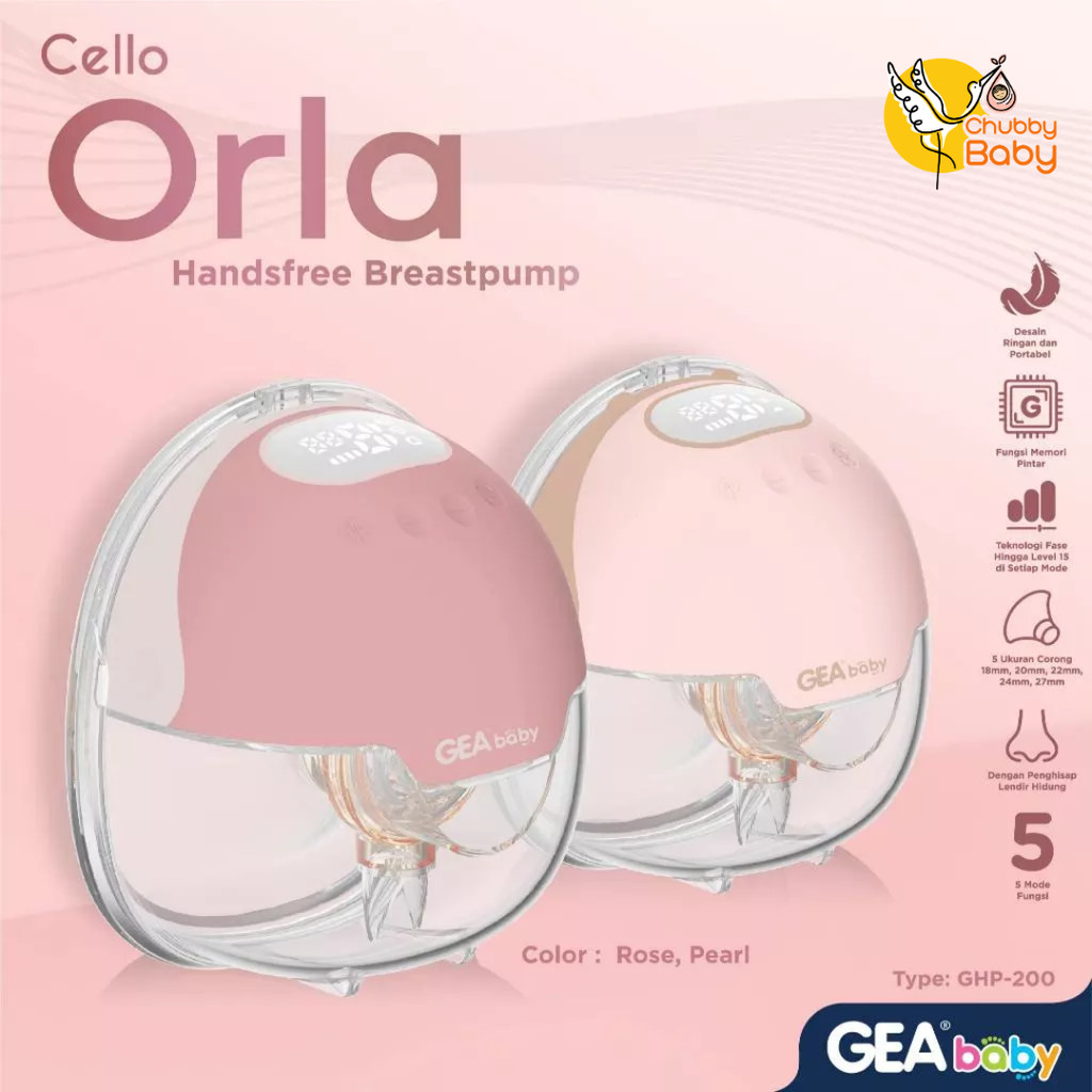 GEA Baby Cello Orla Handsfree Breast Pump GHP-200 - Pompa Asi
