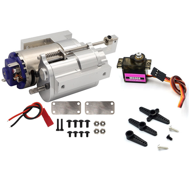 Three-Generation Full Metal 2 Speed Gearbox Transmission with Servo For WPL B1 B14 B24 C14 C24 MN D9