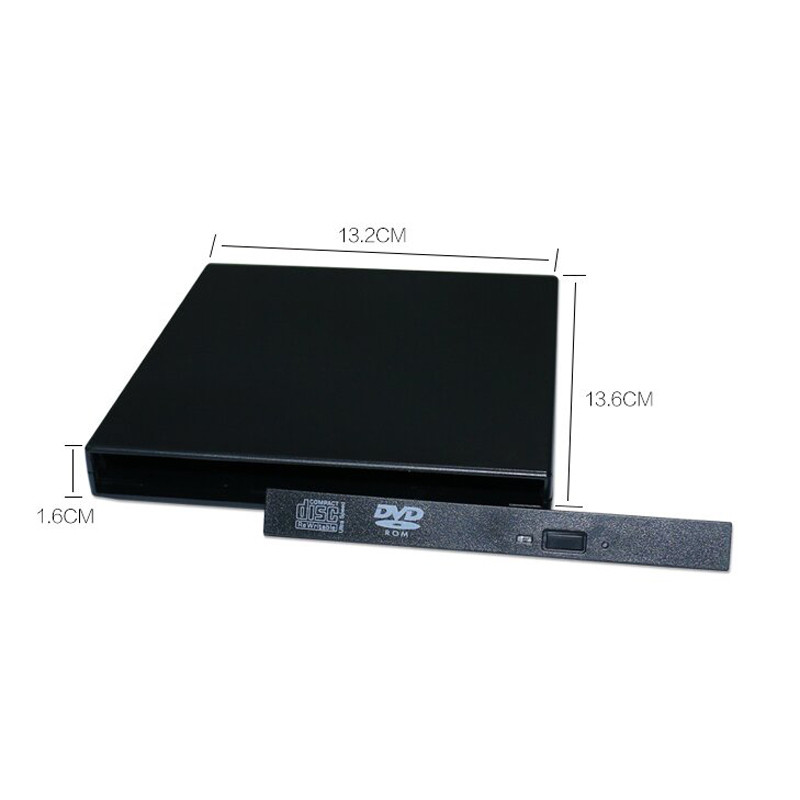 Slim USB 20 127mm IDE SATA To External CD DVD Optical Drive Enclosure Case Laptop Optical Drive Exte