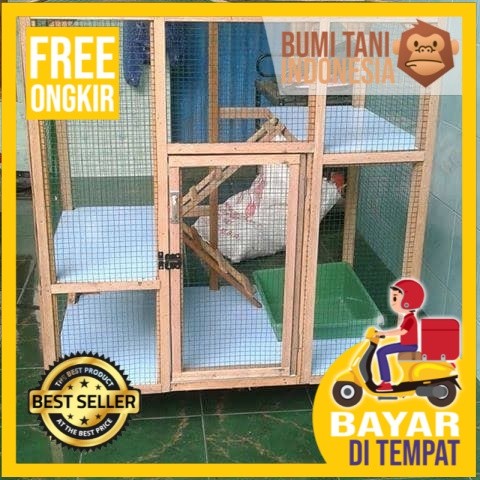 Kandang Kucing besar / kandang kucing 3 lantai / kandang kucing kayu BL909