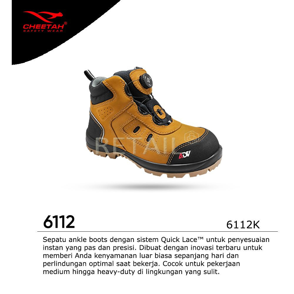 Sepatu Safety ADV Cheetah 6112K ADV Jubatus Sand