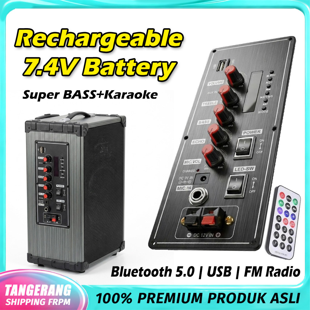 Papan Amplifier Bluetooth Speaker 30W-120W Modul Decoder MP3 Player USB TF Card Radio FM Aux In Supp