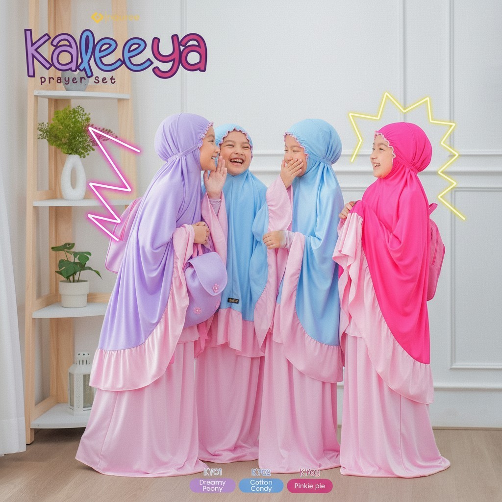 Mukena Anak Tas Ransel Terbaru 2026 Pink Ungu Fanta Premium TK SD 9-12 Thn Adem