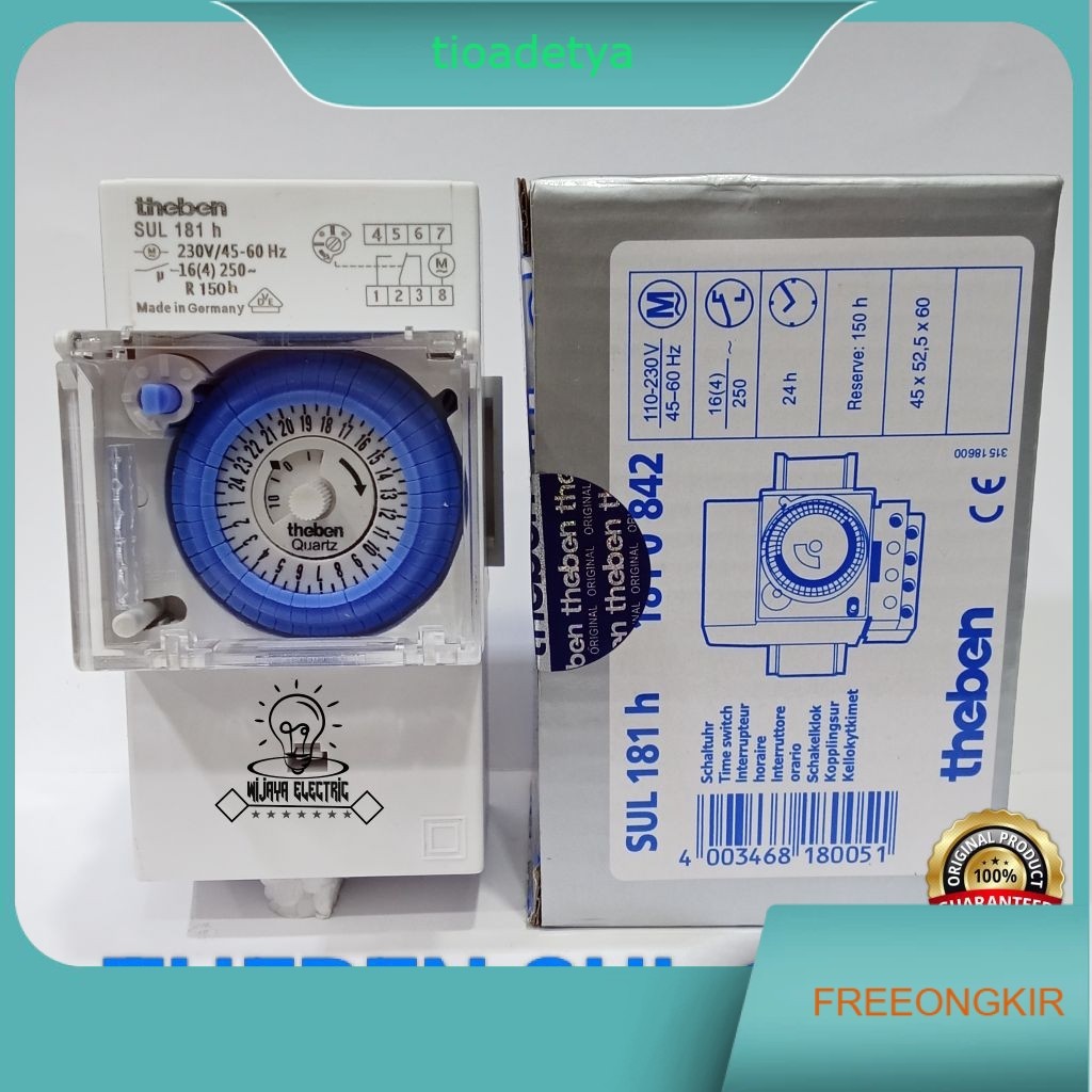 Timer Theben SUL 181 H/Theben SUL 181h Timer Analog Theben H Original