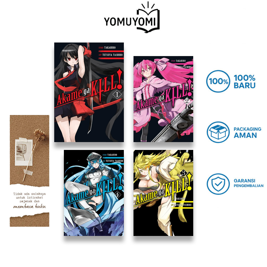 Akame ga KILL (Manga / Komik) Vol. 1 - 15 (English) By Takahiro