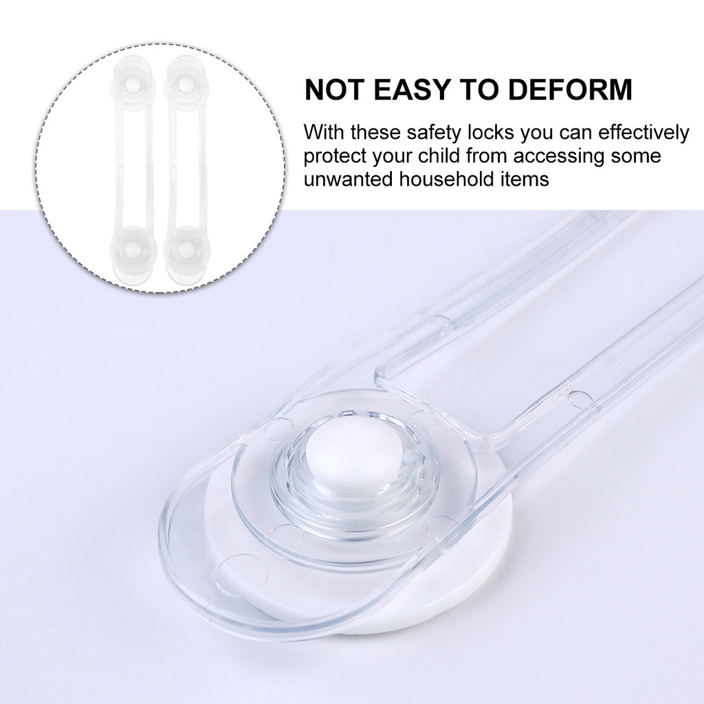 12pcs Drawer Locks For Kids Safety Transparent Cabinet Latch No Drill Adhesive Baby Proofing Multi-U