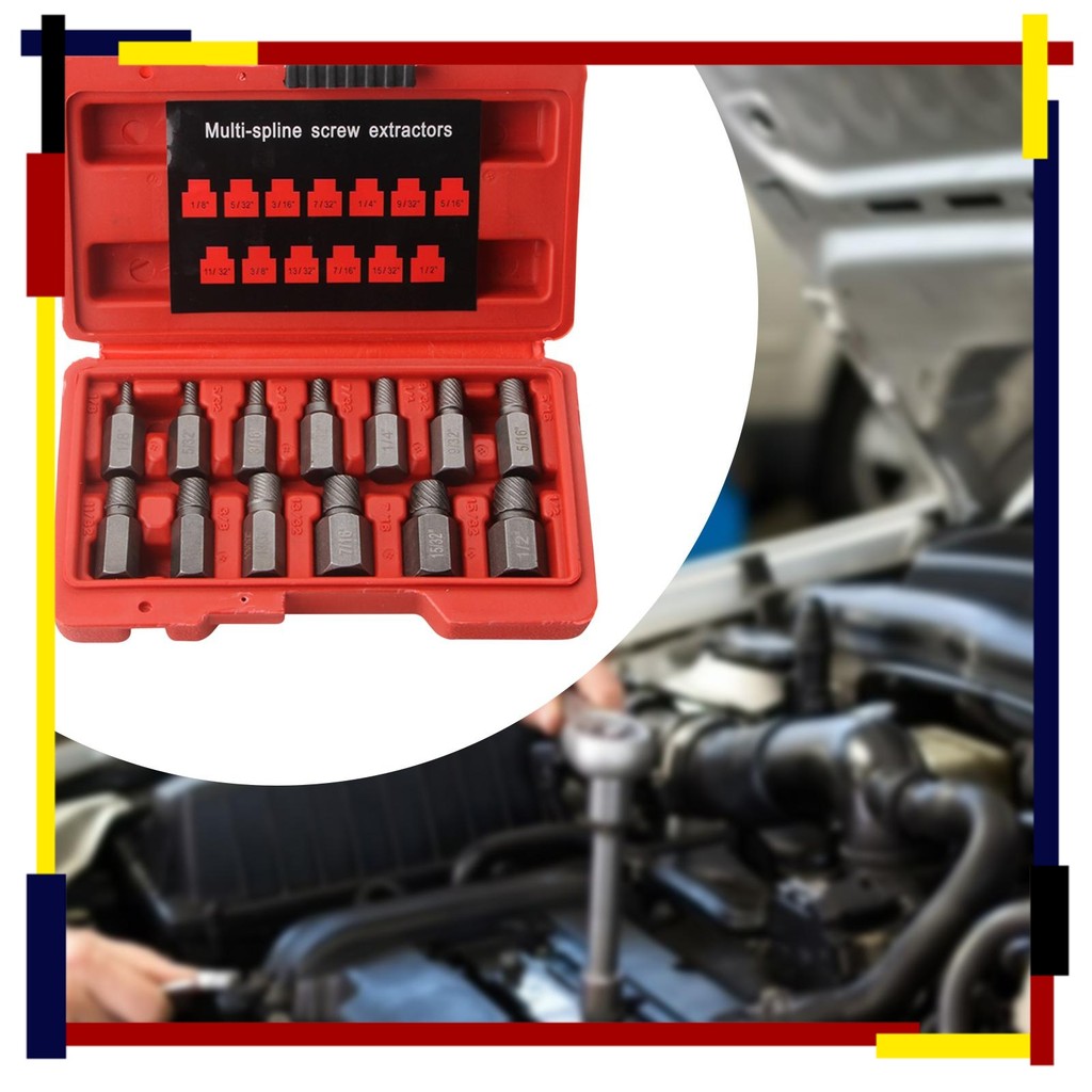 Screw Extractor Set Broken Bolt Remover Tool for Broken Screw Stripped Screw Damaged Screw Extractor