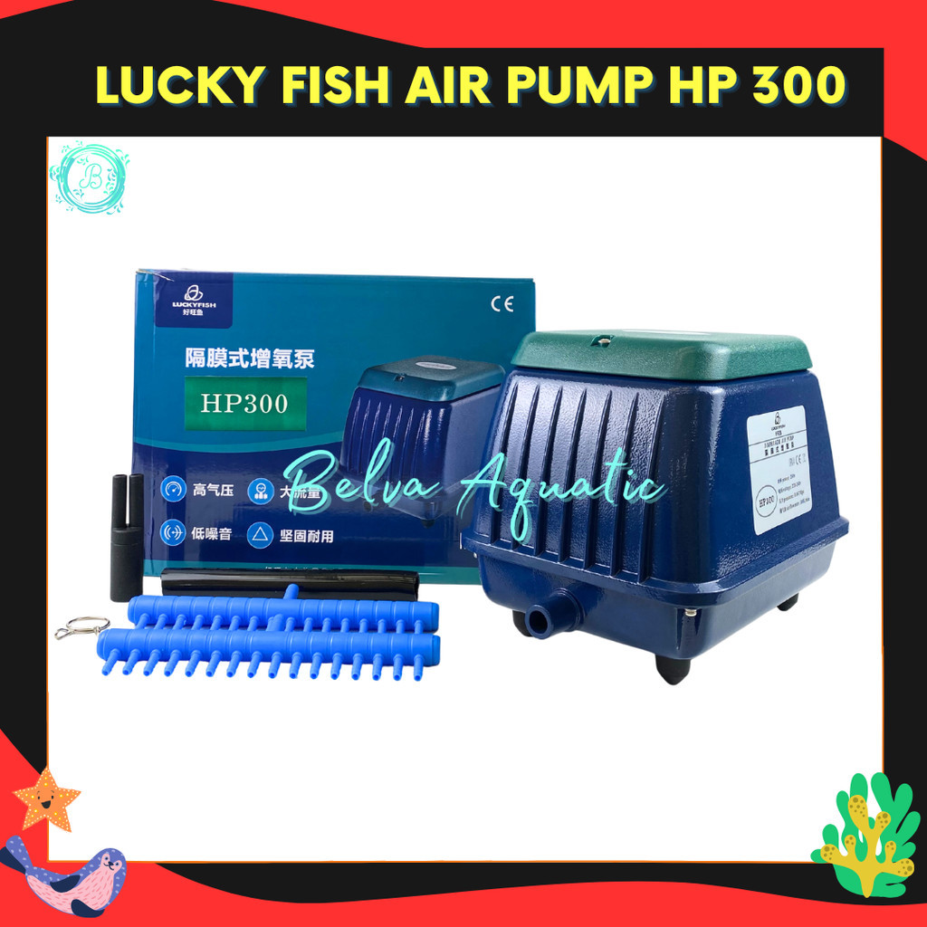 LUCKY FISH HP 300 Pompa Udara Kolam Aerator Kolam Besar