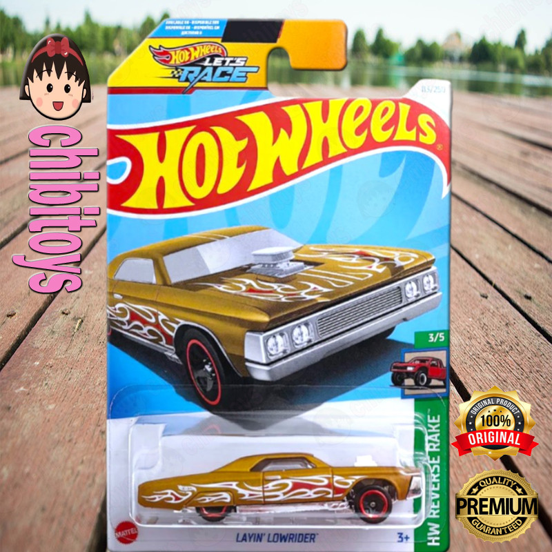 Hot Wheels Layin Lowrider Gold Diecast Mobil Klasik Lowrider