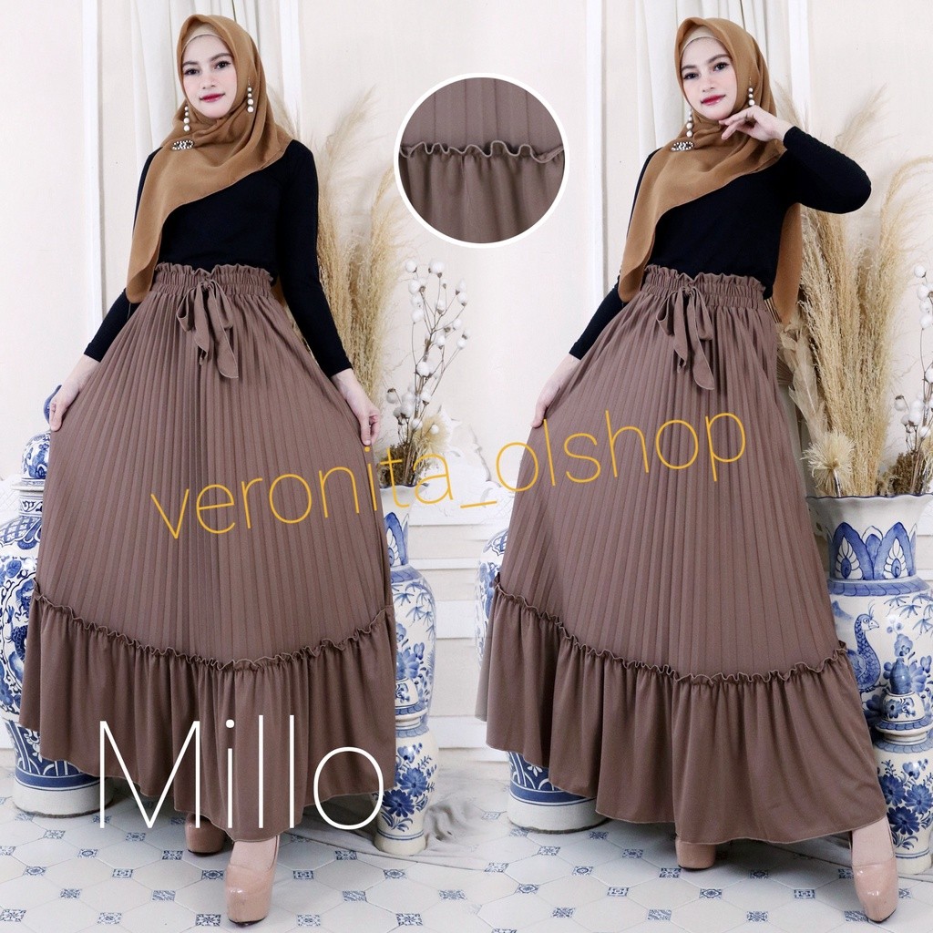 POPULER Rok panjang Plisket Rok cabang Kerutan Rok mayung/Payung Rok muslim Terbaru Terlaris Termura