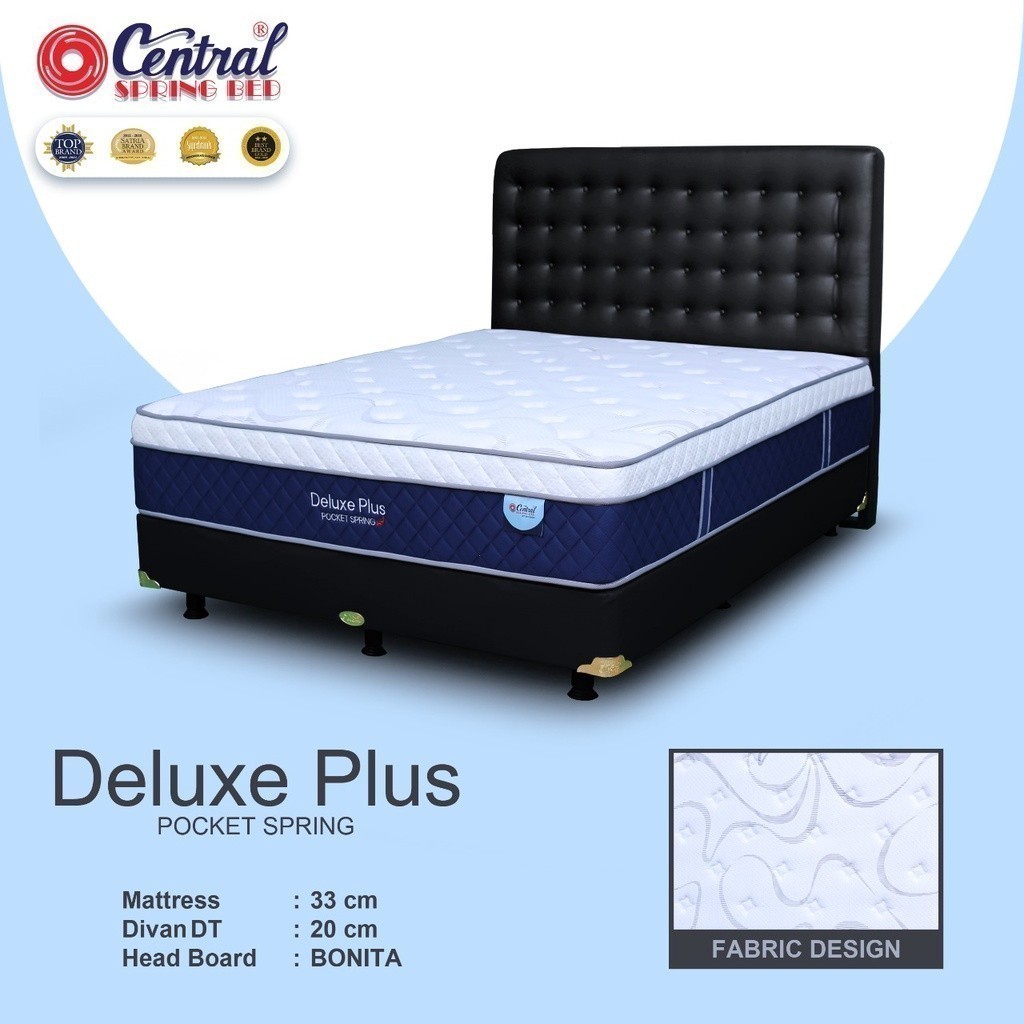 1 Set (Kasur + Divan) Springbed DELUXE PLUS POCKET Spring Bed | Matras Central Pocket | Kasur Centra