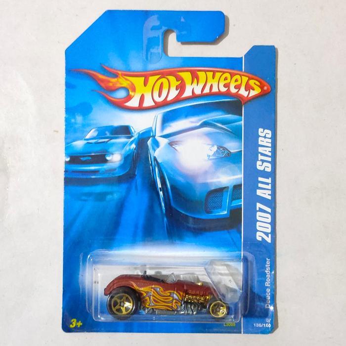 Mainan Hot Wheels Deuce Roadster coklat brown tampo flame 2007