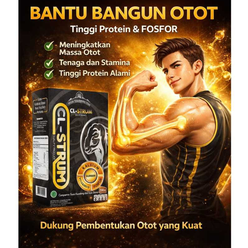 Susu Meningkatkan Massa Otot Tinggi Protein Fosfor Tenaga CLSTRUM Grow Up Susu Kalsium Pria Wanita K