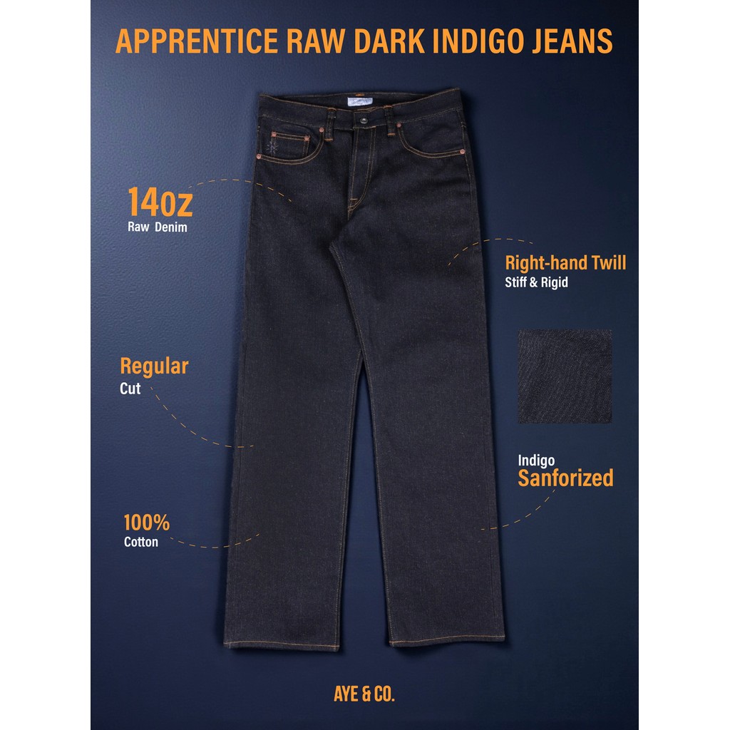 AYE & CO - Apprentice Dark Indigo Jeans - Regular Straight