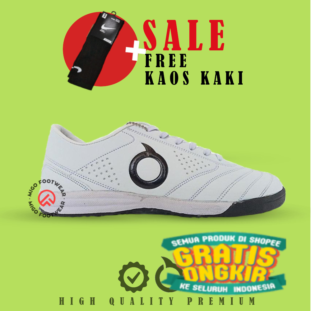 Sepatu Futsal Ortuseight Forte Savage IN White Black BNIB Pria wanita Grade Original 100% spatu Puts