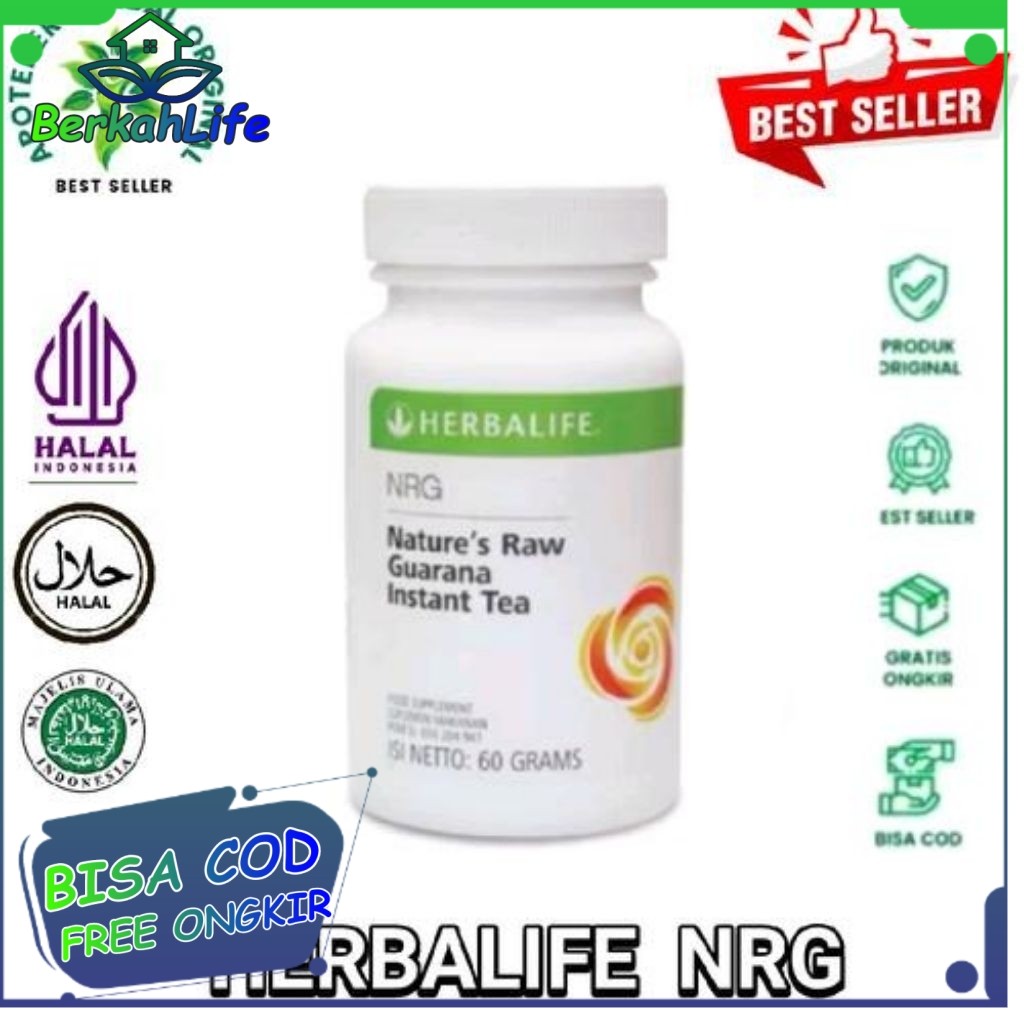 Herbalife Original 100% Nature's Raw Guarana Instan Tea Teh Kebugaran Penambah Stamina Nature's Raw 