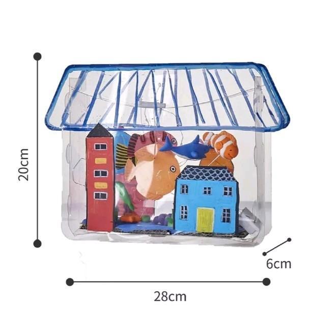 DIY Lampu Hias Aquarium Mini 3D Anak Kit Kerajinan Tangan Edukasi Kreatif Tema Laut dengan LED Maina