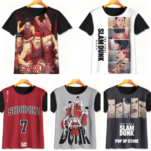 Kaos Slam Dunk 3D Keren | Kaos Animasi Slam Dunk | Baju Slam Dunk Murah Untuk Anak Umur 1-12 Tahun -