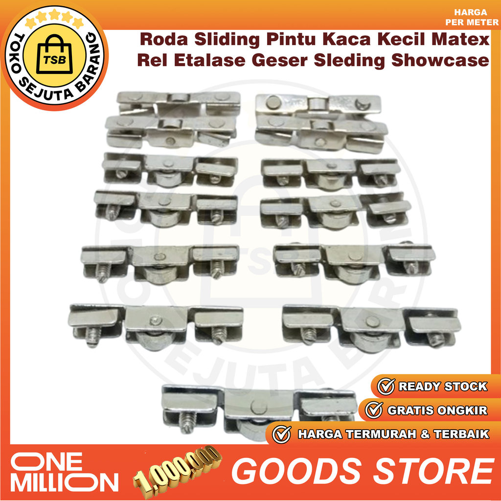 Roda Sliding Pintu Kaca Kecil Matex Rel Etalase Geser Sleding Showcase Lemari Cabinet Kabinet Almari