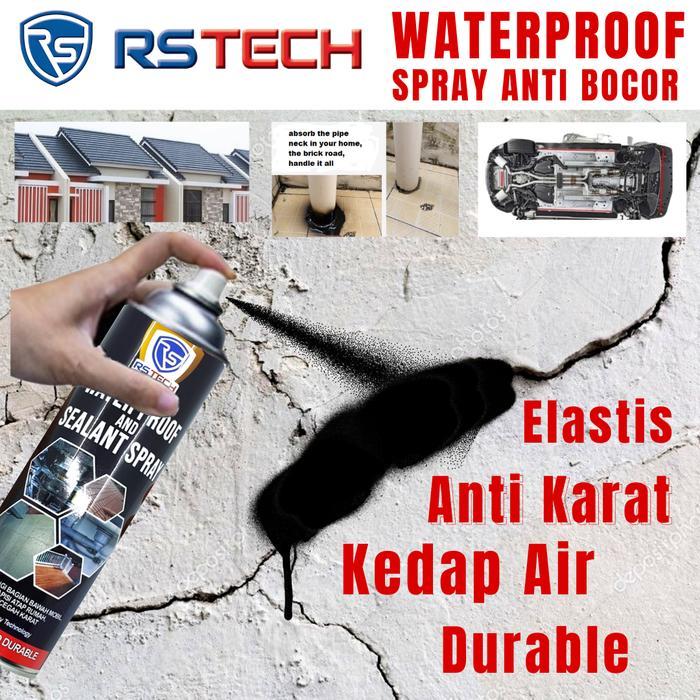 AutoBoost Waterproof Spray Anti Bocor Penambal Cat Karat Plingkut Kolong Mobil - Hitam