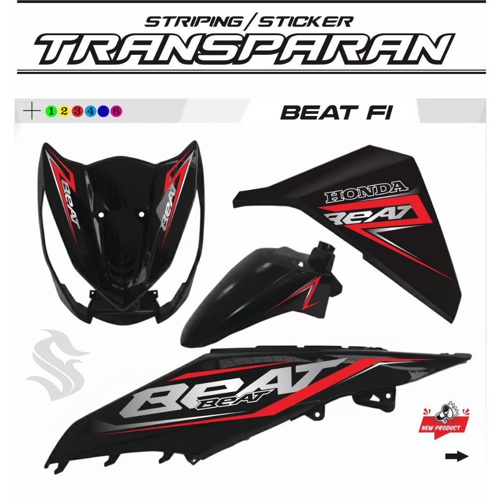 STRIPING TRANSPARAN MOTOR BEAT FI 2013 2015